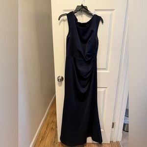 Elegant Navy Blue Evening Dress